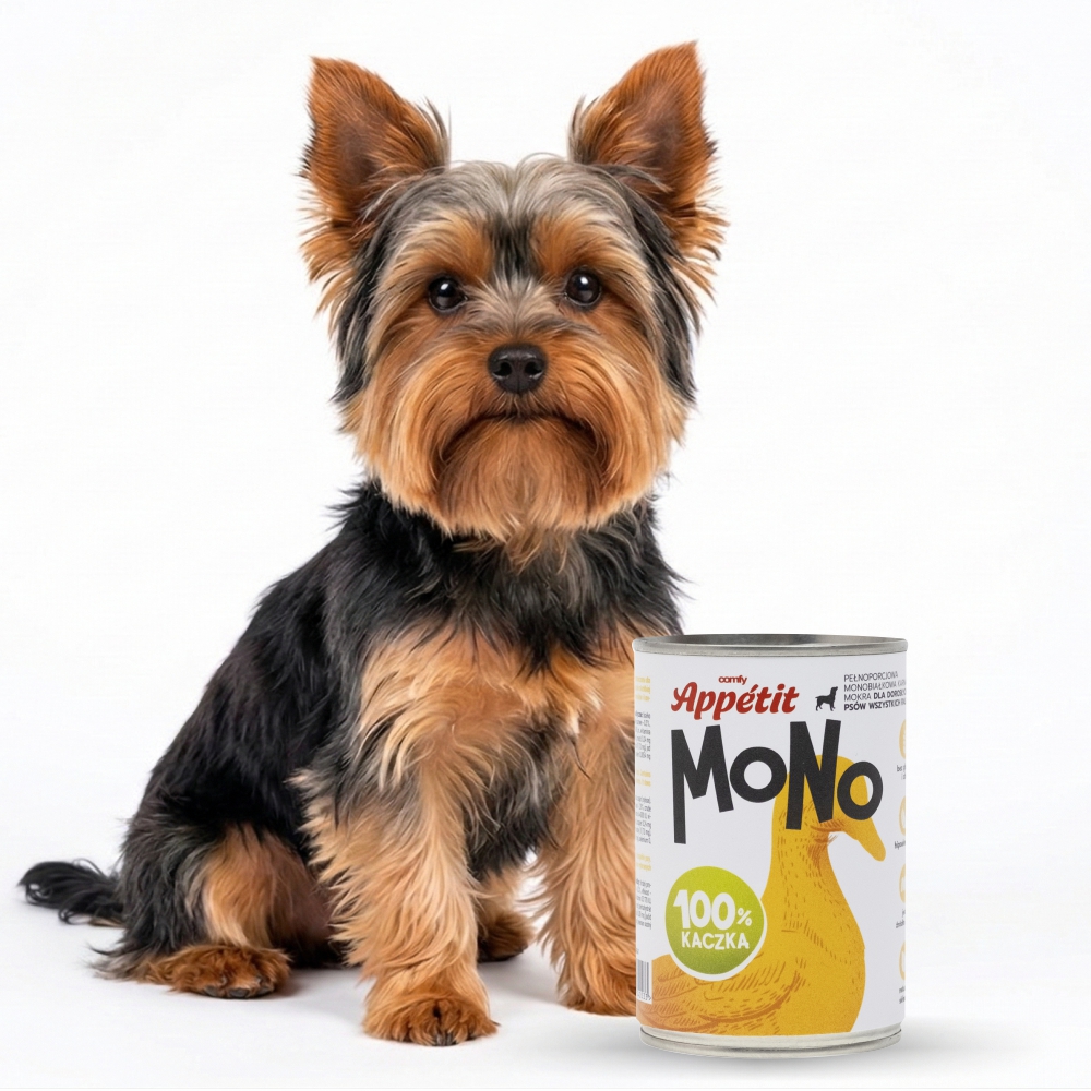 Comfy Appetit Mono Kaczka Monoproteinowa Karma Mokra Dla Psa Puszka Zestaw 3 sztuk 400g